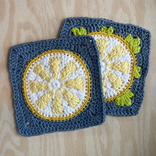 Citrus Slice granny square pattern