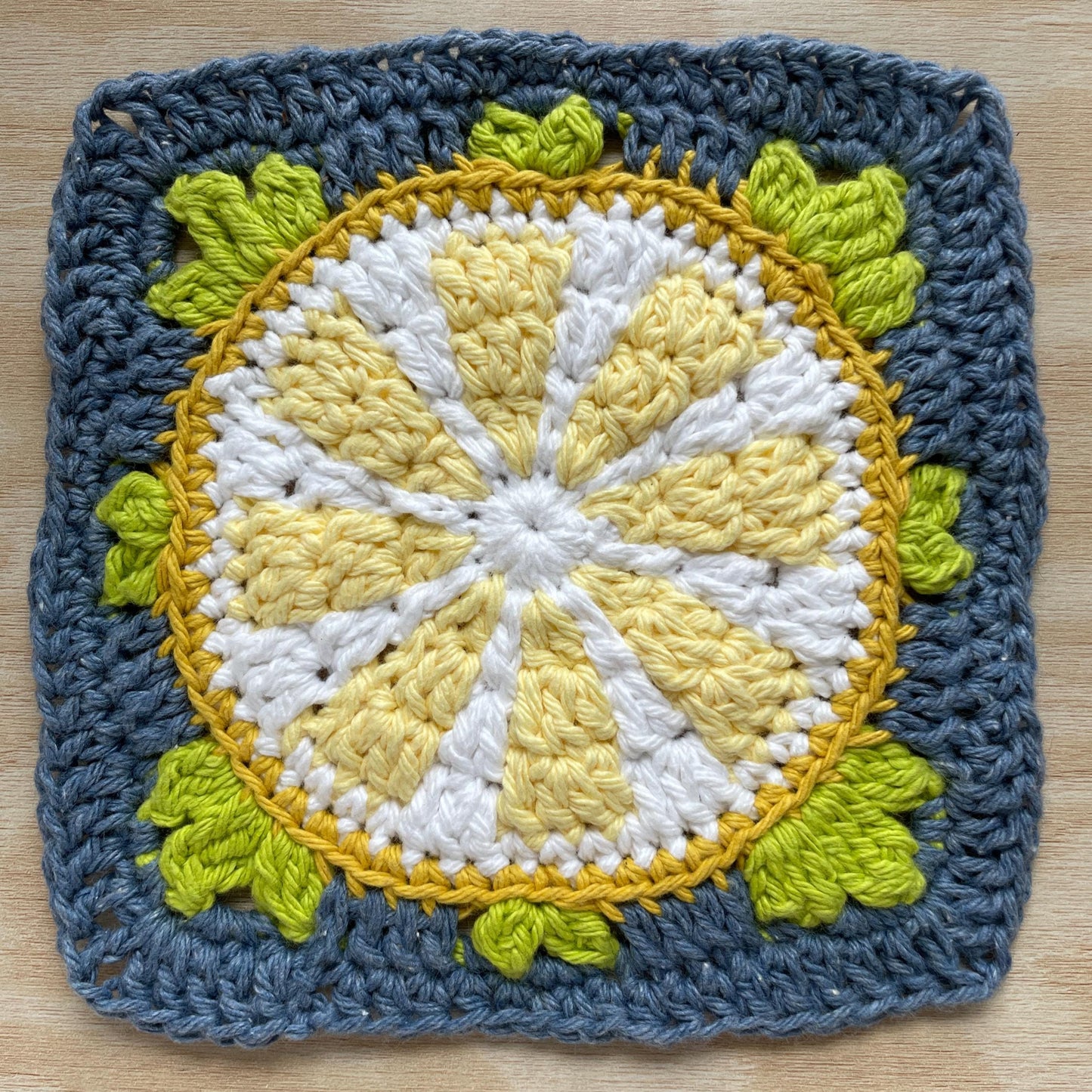 Citrus Slice granny square pattern