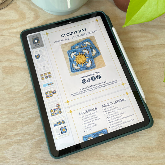 Cloudy Day and Night granny square pattern pack