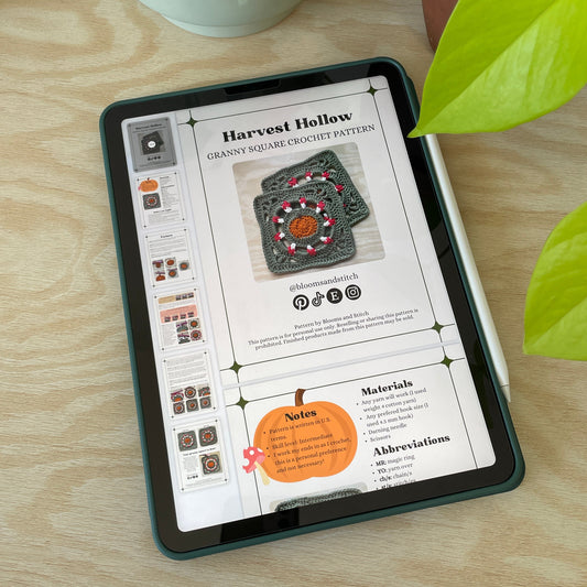 Harvest Hollow granny square pattern